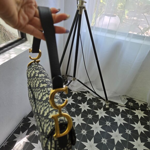 Dior Oblique Saddle bag with large strap - Picture 3 of 4